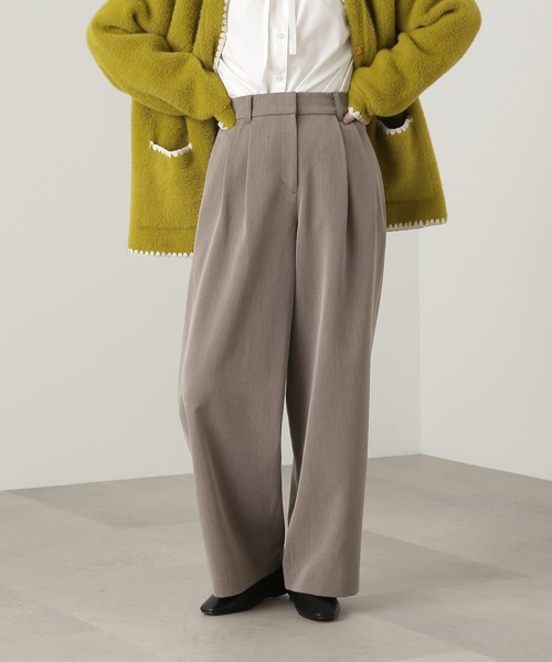 N.(N. Natural Beauty Basic)(エヌエヌナチュラルビューティーベーシック)の「【横田ひかるさん着用】◆ダブルタックワイドストレートパンツ(その他パンツ・レディース・グレー/ピンク/モカ・MEDIUM)」の10枚目の写真