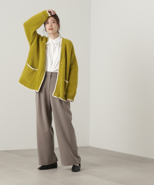 N.(N. Natural Beauty Basic)(エヌエヌナチュラルビューティーベーシック)の「【横田ひかるさん着用】◆ダブルタックワイドストレートパンツ(その他パンツ・レディース・グレー/ピンク/モカ・MEDIUM)」の12枚目の写真