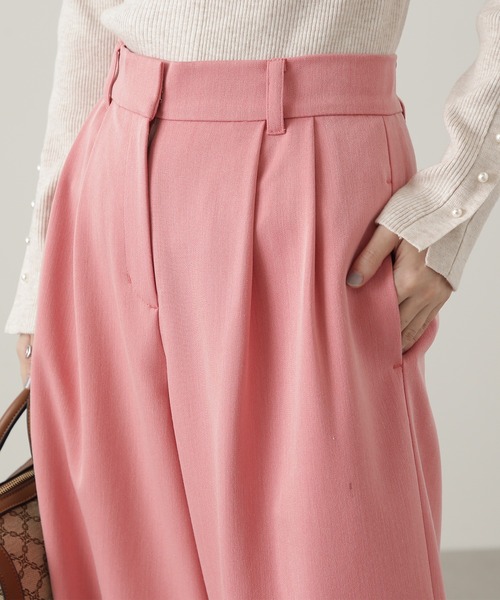 N.(N. Natural Beauty Basic)(エヌエヌナチュラルビューティーベーシック)の「【横田ひかるさん着用】◆ダブルタックワイドストレートパンツ(その他パンツ・レディース・グレー/ピンク/モカ・MEDIUM)」の11枚目の写真