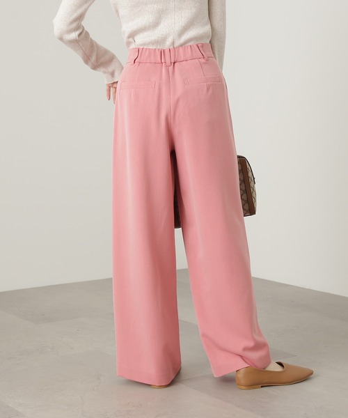 N.(N. Natural Beauty Basic)(エヌエヌナチュラルビューティーベーシック)の「【横田ひかるさん着用】◆ダブルタックワイドストレートパンツ(その他パンツ・レディース・グレー/ピンク/モカ・MEDIUM)」の5枚目の写真