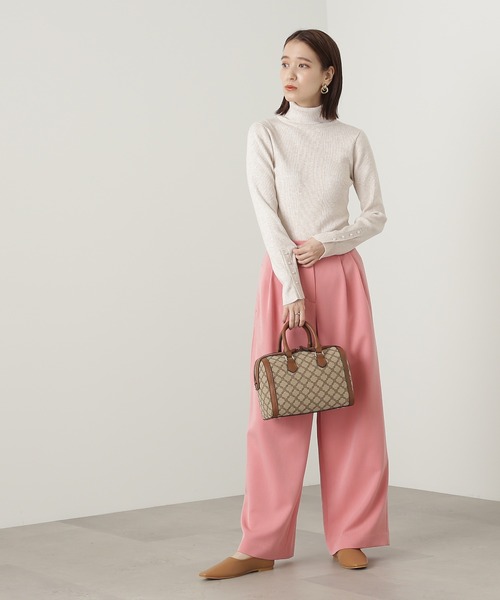 N.(N. Natural Beauty Basic)(エヌエヌナチュラルビューティーベーシック)の「【横田ひかるさん着用】◆ダブルタックワイドストレートパンツ(その他パンツ・レディース・グレー/ピンク/モカ・MEDIUM)」の16枚目の写真