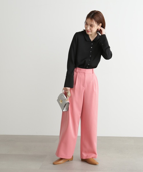 N.(N. Natural Beauty Basic)(エヌエヌナチュラルビューティーベーシック)の「【横田ひかるさん着用】◆ダブルタックワイドストレートパンツ(その他パンツ・レディース・グレー/ピンク/モカ・MEDIUM)」の17枚目の写真