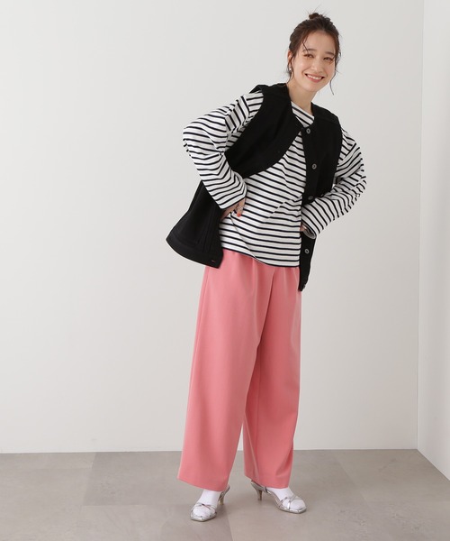 N.(N. Natural Beauty Basic)(エヌエヌナチュラルビューティーベーシック)の「【横田ひかるさん着用】◆ダブルタックワイドストレートパンツ(その他パンツ・レディース・グレー/ピンク/モカ・MEDIUM)」の20枚目の写真