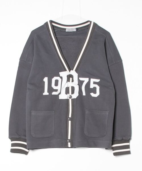 AVIREX（アヴィレックス）の「SWEAT PATCH CARDIGAN/ スウェットパッチカーディガン（カーディガン/ボレロ・レディース・チャコール/ベージュ/ホワイト系2/グレー系その他6・F）」の3枚目の写真