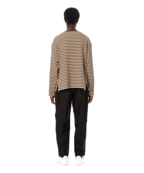 Sandinista(サンディニスタ)の「Boat Neck Heavy Border L-S Tee / ボートネックボーダー長袖Tシャツ(Tシャツ/カットソー・メンズ・オリーブ×ブラック/ベージュ×ブラック/ホワイト×ブラック/グレー系その他・LARGE/SMALL/MEDIUM)」の10枚目の写真
