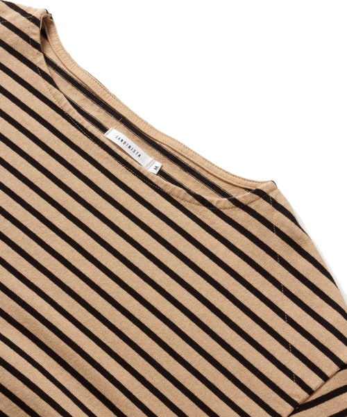 Sandinista(サンディニスタ)の「Boat Neck Heavy Border L-S Tee / ボートネックボーダー長袖Tシャツ(Tシャツ/カットソー・メンズ・オリーブ×ブラック/ベージュ×ブラック/ホワイト×ブラック/グレー系その他・LARGE/SMALL/MEDIUM)」の11枚目の写真