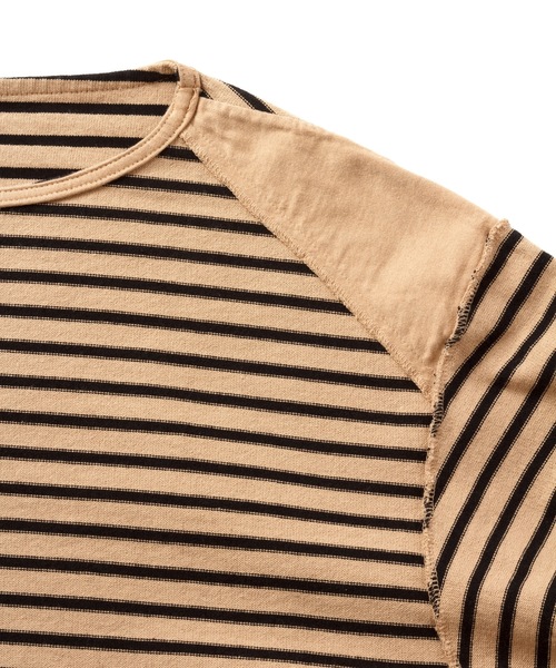 Sandinista(サンディニスタ)の「Boat Neck Heavy Border L-S Tee / ボートネックボーダー長袖Tシャツ(Tシャツ/カットソー・メンズ・オリーブ×ブラック/ベージュ×ブラック/ホワイト×ブラック/グレー系その他・LARGE/SMALL/MEDIUM)」の13枚目の写真