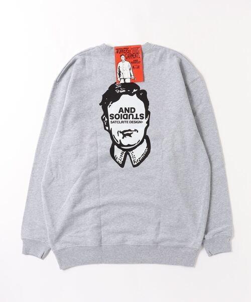 Satellite（サテライト）の「WORKERS TRAINER（スウェット・メンズ・チャコール/ブラック/ミックスグレー・L/XL）」の8枚目の写真