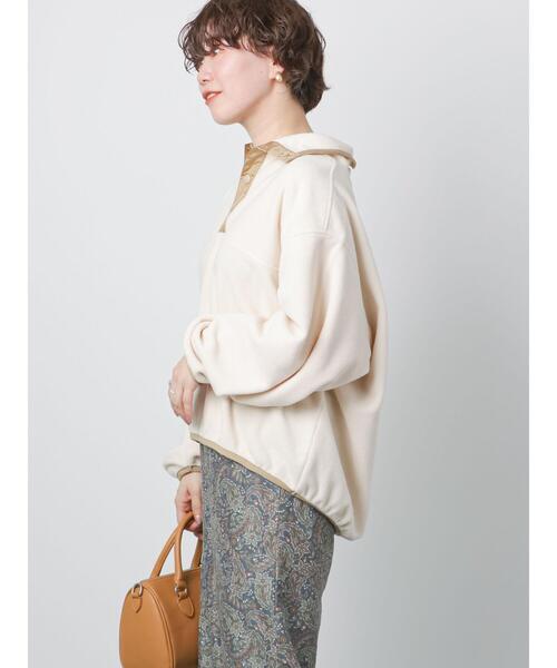 Lugnoncure（ルノンキュール）の「フリースハイネック配色トップス（Tシャツ/カットソー・レディース・オフホワイト/グレー/ブラック・ﾌﾘ-）」の17枚目の写真