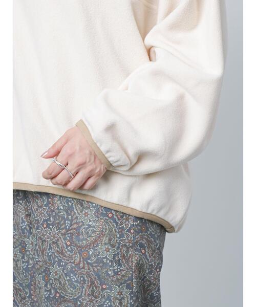 Lugnoncure（ルノンキュール）の「フリースハイネック配色トップス（Tシャツ/カットソー・レディース・オフホワイト/グレー/ブラック・ﾌﾘ-）」の20枚目の写真