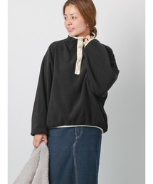 Lugnoncure | フリースハイネック配色トップス(Tシャツ/カットソー)