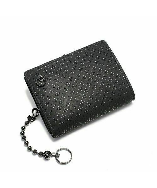NUMBER (N)INE（ナンバーナイン）の「NUMBER (N)INE × 印傳屋(印伝屋）二つ折り財布・がま札財布 BLACK&BLACK（財布・メンズ・ブラック・ONE SIZE）」の2枚目の写真
