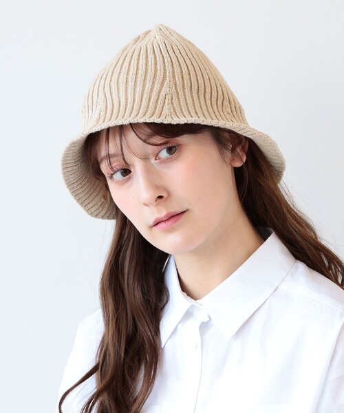 Ray BEAMS（レイビームス）の「Ray BEAMS / コットン リブ バケット ハット（ハット・レディース・ブラック/ホワイト/ピンク/ベージュ・ONE SIZE）」の3枚目の写真