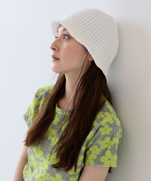 Ray BEAMS（レイビームス）の「Ray BEAMS / コットン リブ バケット ハット（ハット・レディース・ブラック/ホワイト/ピンク/ベージュ・ONE SIZE）」の6枚目の写真