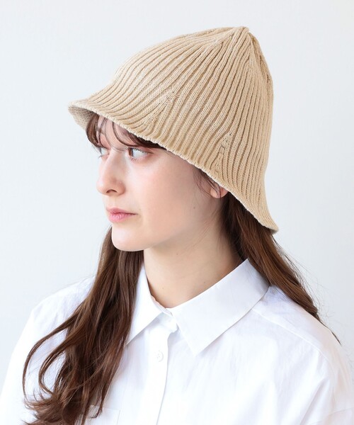 Ray BEAMS（レイビームス）の「Ray BEAMS / コットン リブ バケット ハット（ハット・レディース・ブラック/ホワイト/ピンク/ベージュ・ONE SIZE）」の9枚目の写真