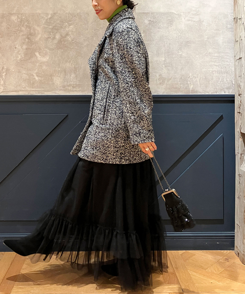 IENA LA BOUCLE（イエナラブークル）の「IENA LA BOUCLE CREVACUORE Pコート（ピーコート・レディース・ブラック・FREE）」の5枚目の写真