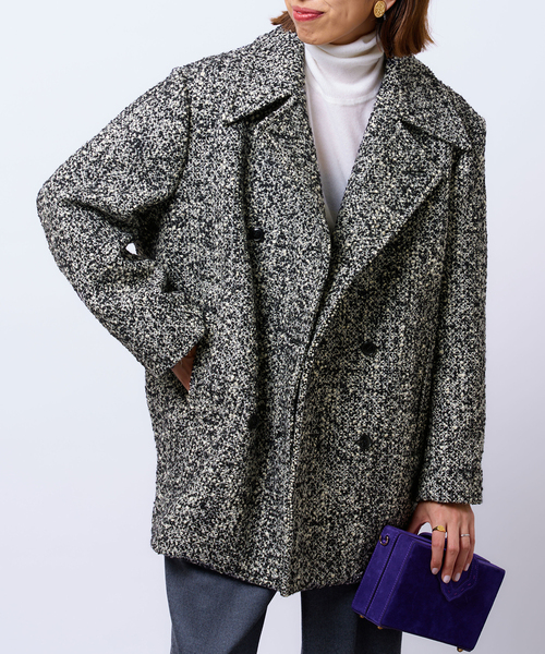 IENA LA BOUCLE（イエナラブークル）の「IENA LA BOUCLE CREVACUORE Pコート（ピーコート・レディース・ブラック・FREE）」の6枚目の写真