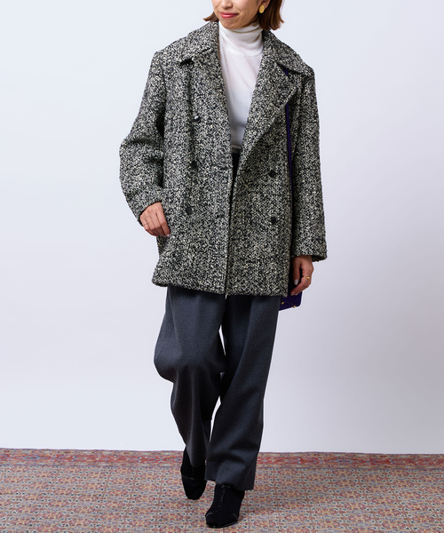 IENA LA BOUCLE（イエナラブークル）の「IENA LA BOUCLE CREVACUORE Pコート（ピーコート・レディース・ブラック・FREE）」の7枚目の写真