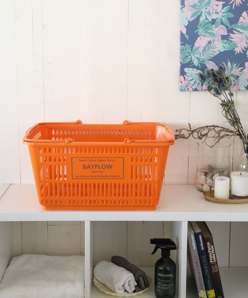 BAYFLOW(ベイフロー)の「BFレジカゴ3(インテリア雑貨・レディース・グレー/ブラック/ネイビー/オレンジ・0)」の1枚目の写真