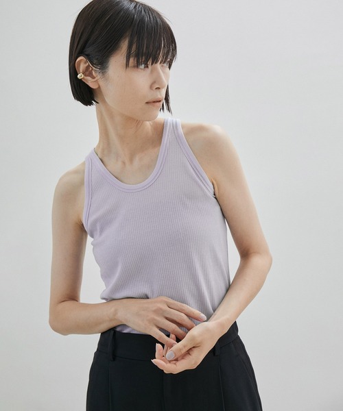 【サステナブル】シルク混2WAYタンクトップ