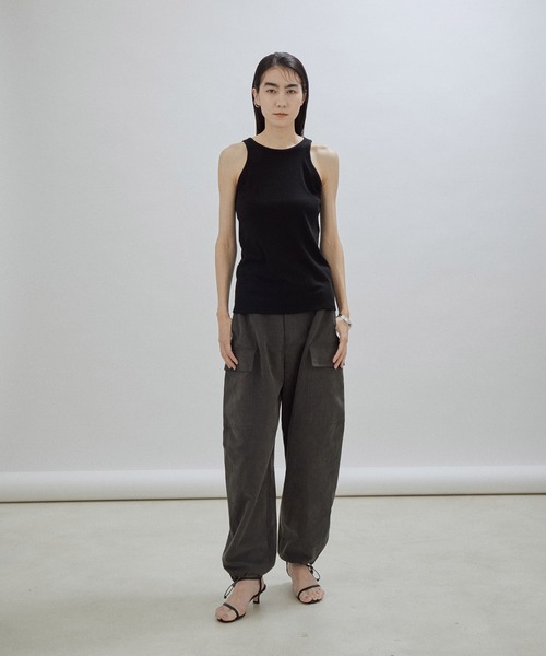 【サステナブル】シルク混2WAYタンクトップ