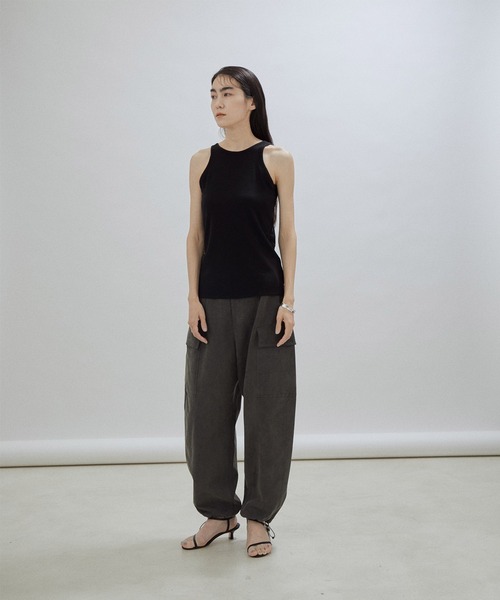 【サステナブル】シルク混2WAYタンクトップ