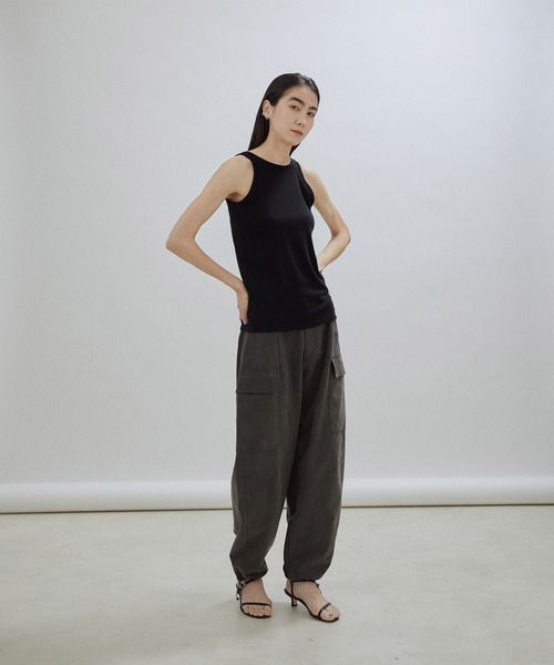 【サステナブル】シルク混2WAYタンクトップ