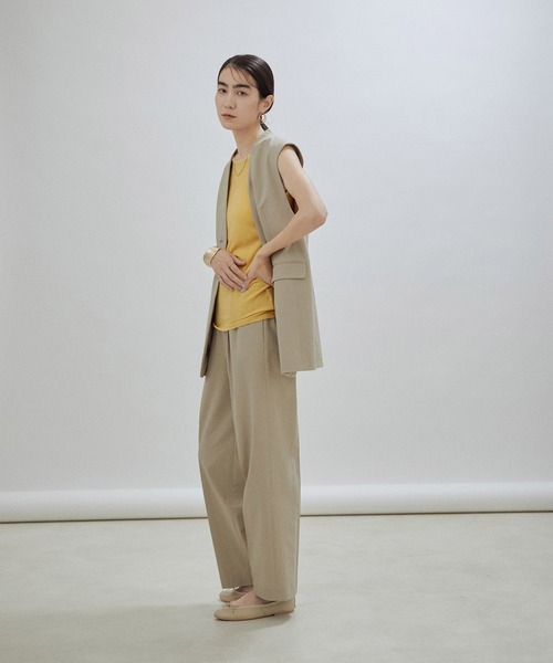 【サステナブル】シルク混2WAYタンクトップ