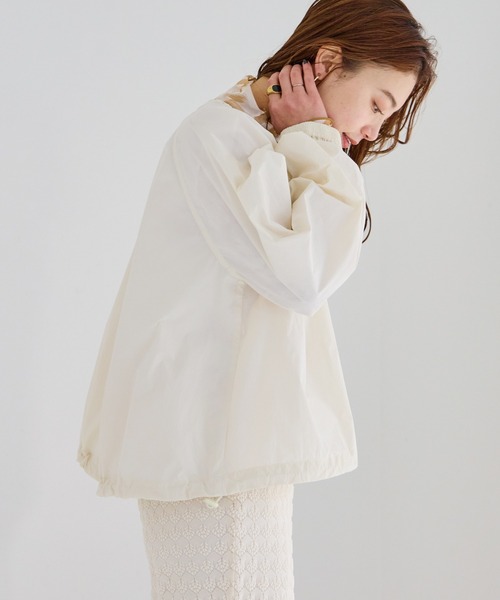 LAVEANGE（ラビアンジェ）の「[洗える]ドロストライトブルゾン（ブルゾン・レディース・アイボリー/カーキ/ブラック・M/LL/3L/4L）」の7枚目の写真