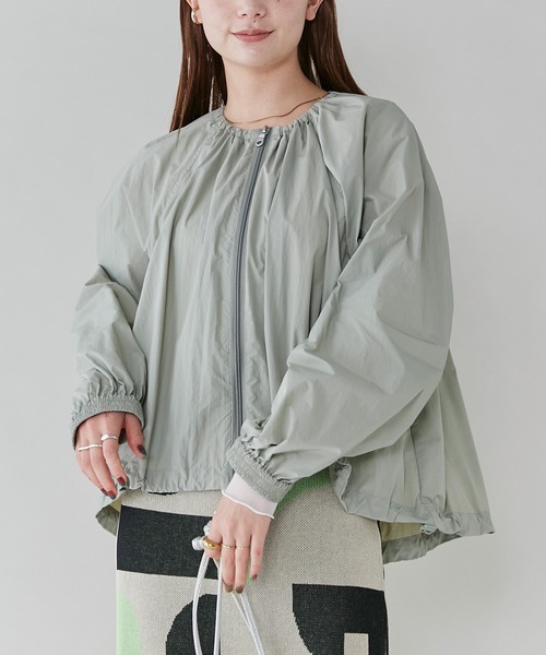 LAVEANGE（ラビアンジェ）の「[洗える]ドロストライトブルゾン（ブルゾン・レディース・アイボリー/カーキ/ブラック・M/LL/3L/4L）」の18枚目の写真