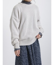 クルーネックニットプルオーバー