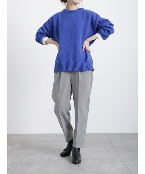 Samansa Mos2 blue(サマンサモスモスブルー)の「クルーネックニットプルオーバー(ニット/セーター・レディース・ブルー/グリーン/シルバーグレー・フリ-)」の7枚目の写真