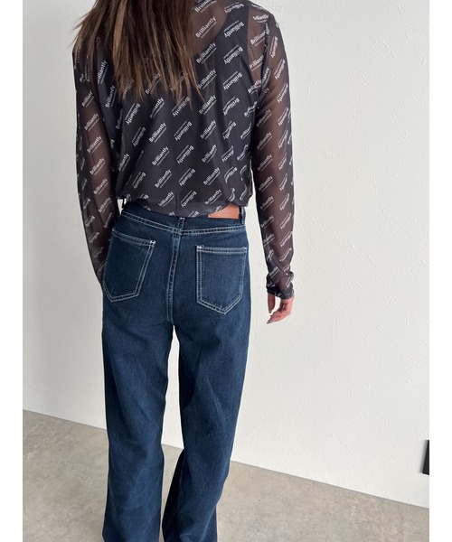 owndaily(オンデイリー)の「シアークルーネックTシャツ(Tシャツ/カットソー・レディース・ブラック/ブルー/ホワイト/イエロー・FREE)」の8枚目の写真
