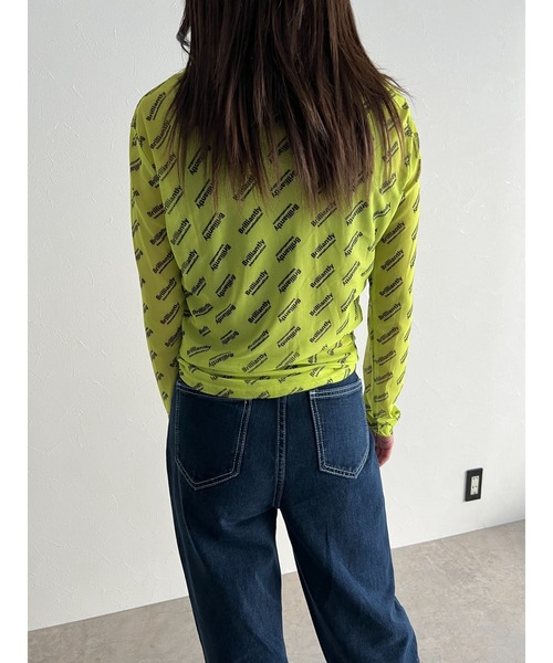 owndaily(オンデイリー)の「シアークルーネックTシャツ(Tシャツ/カットソー・レディース・ブラック/ブルー/ホワイト/イエロー・FREE)」の11枚目の写真