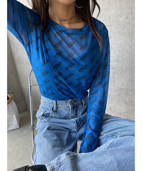owndaily(オンデイリー)の「シアークルーネックTシャツ(Tシャツ/カットソー・レディース・ブラック/ブルー/ホワイト/イエロー・FREE)」の14枚目の写真