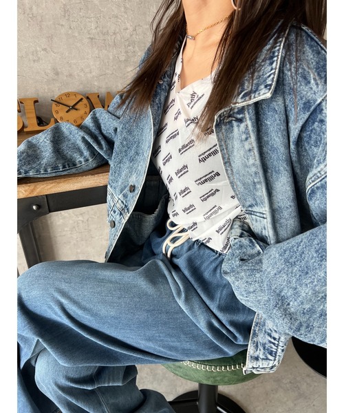 owndaily(オンデイリー)の「シアークルーネックTシャツ(Tシャツ/カットソー・レディース・ブラック/ブルー/ホワイト/イエロー・FREE)」の16枚目の写真