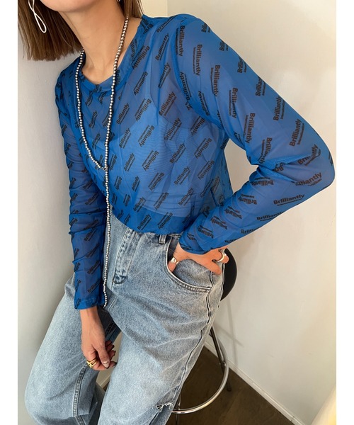 owndaily(オンデイリー)の「シアークルーネックTシャツ(Tシャツ/カットソー・レディース・ブラック/ブルー/ホワイト/イエロー・FREE)」の10枚目の写真