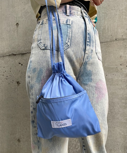 CIAOPANIC(チャオパニック)の「【GEM】カラーナイロン巾着バッグ(ハンドバッグ・レディース・ブルー/ブラック/ピンク/ベージュ・FREE)」の9枚目の写真