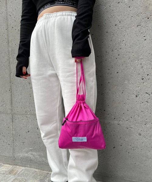 CIAOPANIC(チャオパニック)の「【GEM】カラーナイロン巾着バッグ(ハンドバッグ・レディース・ブルー/ブラック/ピンク/ベージュ・FREE)」の11枚目の写真