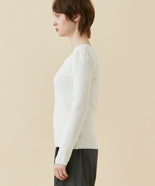 CITY TOKYO（シティトウキョウ）の「【アウトラスト】2WAYリブニットトップス（ニット/セーター・レディース・ブラック/ホワイト/オレンジ・FREE）」の9枚目の写真