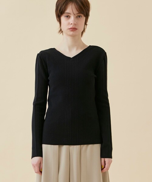 CITY TOKYO（シティトウキョウ）の「【アウトラスト】2WAYリブニットトップス（ニット/セーター・レディース・ブラック/ホワイト/オレンジ・FREE）」の17枚目の写真