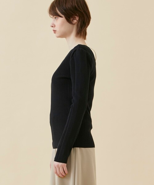 CITY TOKYO（シティトウキョウ）の「【アウトラスト】2WAYリブニットトップス（ニット/セーター・レディース・ブラック/ホワイト/オレンジ・FREE）」の18枚目の写真