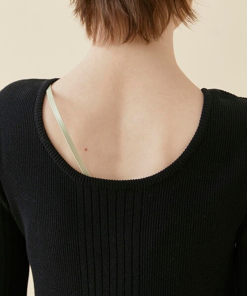 CITY TOKYO（シティトウキョウ）の「【アウトラスト】2WAYリブニットトップス（ニット/セーター・レディース・ブラック/ホワイト/オレンジ・FREE）」の21枚目の写真