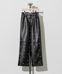 PRANK PROJECT アイレットヴィーガンレザーコクーンパンツ ホワイト アイレットヴィーガンレザーコクーンパンツ/Eyelet Vegan
