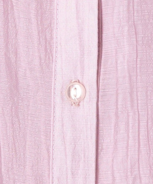 179/WG（イチナナキュウダブルジー）の「スカーフ風リボンブラウス  シアー／チェック（シャツ/ブラウス・レディース・ピンク/ネイビー系/オフホワイト/グリーン系/ブルー・MEDIUM）」の19枚目の写真