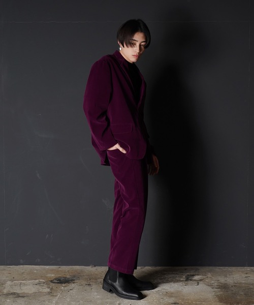 G.O.C（ジーオーシー）の「タックストレートベルベットスラックス（スラックス・メンズ・パープル/ブラック・MEDIUM/LARGE）」の8枚目の写真