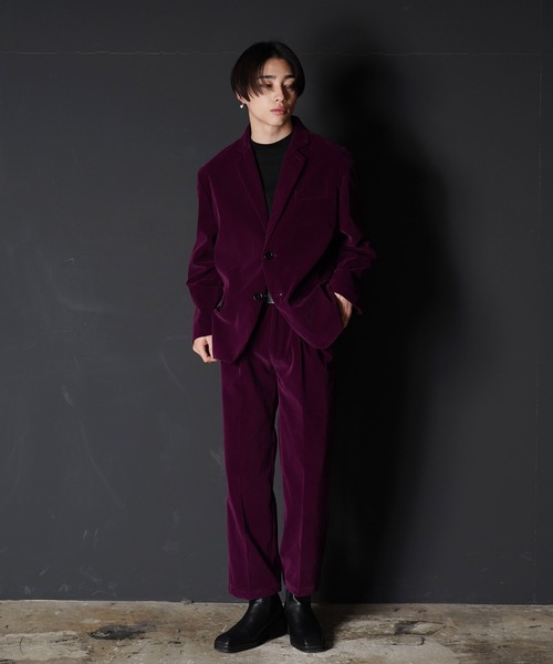 G.O.C（ジーオーシー）の「タックストレートベルベットスラックス（スラックス・メンズ・パープル/ブラック・MEDIUM/LARGE）」の15枚目の写真