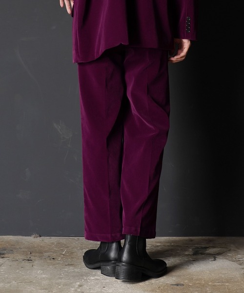 G.O.C（ジーオーシー）の「タックストレートベルベットスラックス（スラックス・メンズ・パープル/ブラック・MEDIUM/LARGE）」の10枚目の写真