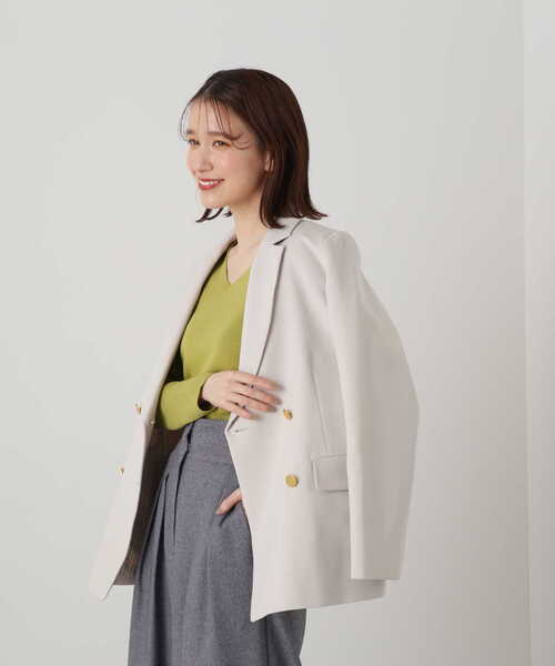 N.（N. Natural Beauty Basic）（エヌエヌナチュラルビューティーベーシック）の「テーラードダブルジャケット（テーラードジャケット・レディース・ブラウン系その他/ホワイト/ネイビー・SMALL/MEDIUM）」の10枚目の写真