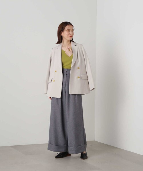 N.（N. Natural Beauty Basic）（エヌエヌナチュラルビューティーベーシック）の「テーラードダブルジャケット（テーラードジャケット・レディース・ブラウン系その他/ホワイト/ネイビー・SMALL/MEDIUM）」の12枚目の写真